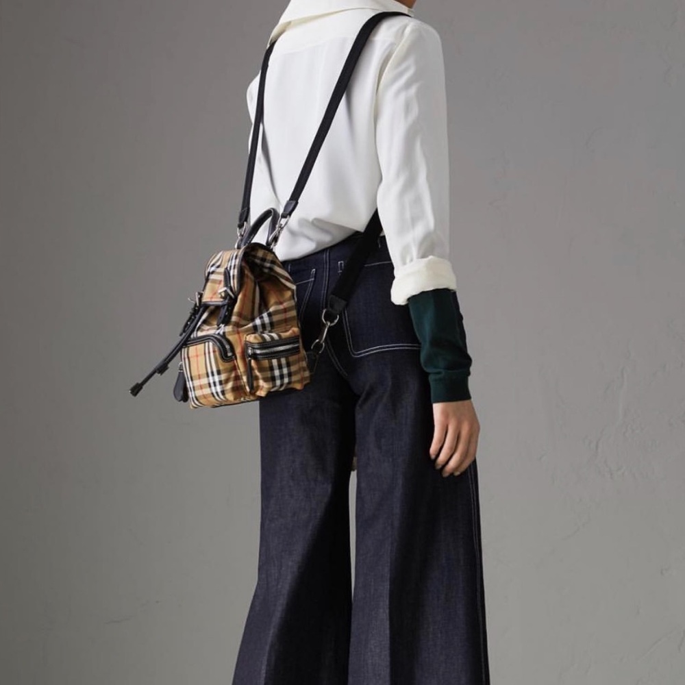 Burberry The Small Rucksack Checked Backpack‼️Sharing‼️ - Picture 3 of 3